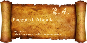 Meggyesi Albert névjegykártya